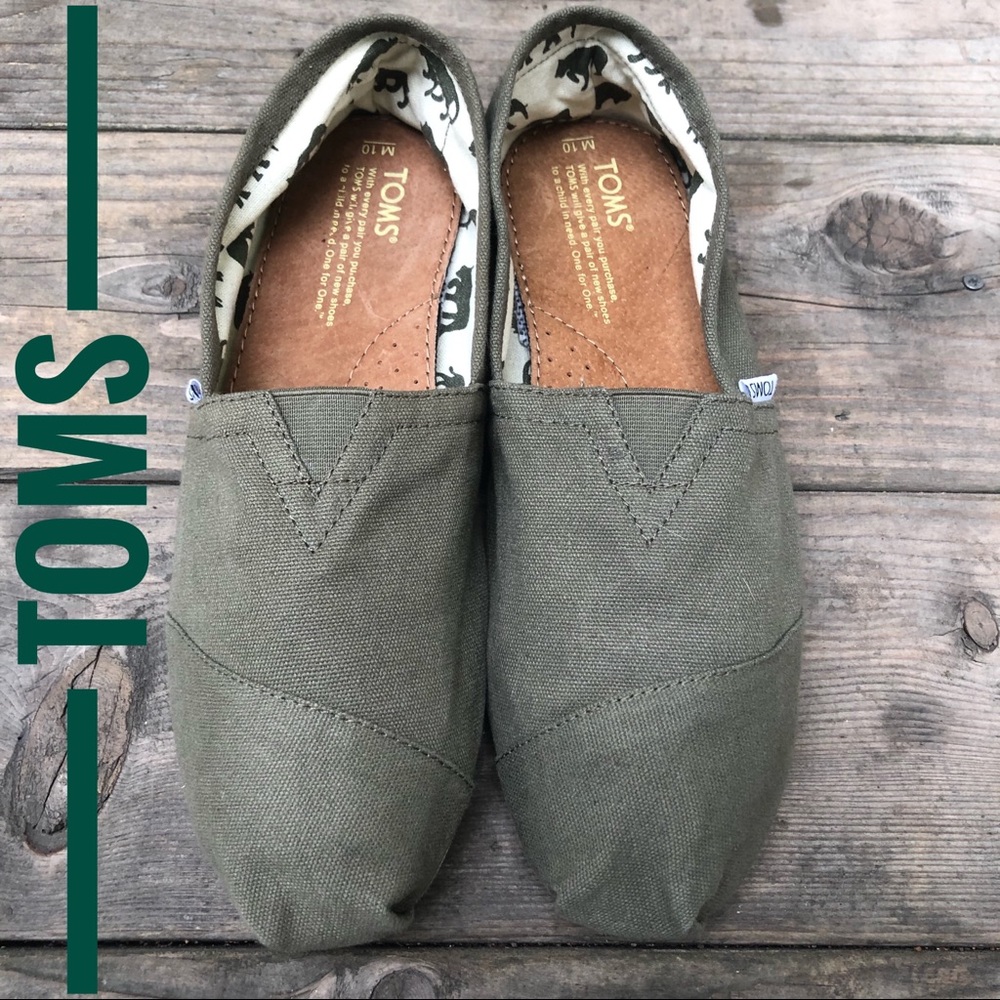 TOMS SHOES ARMY GREEN